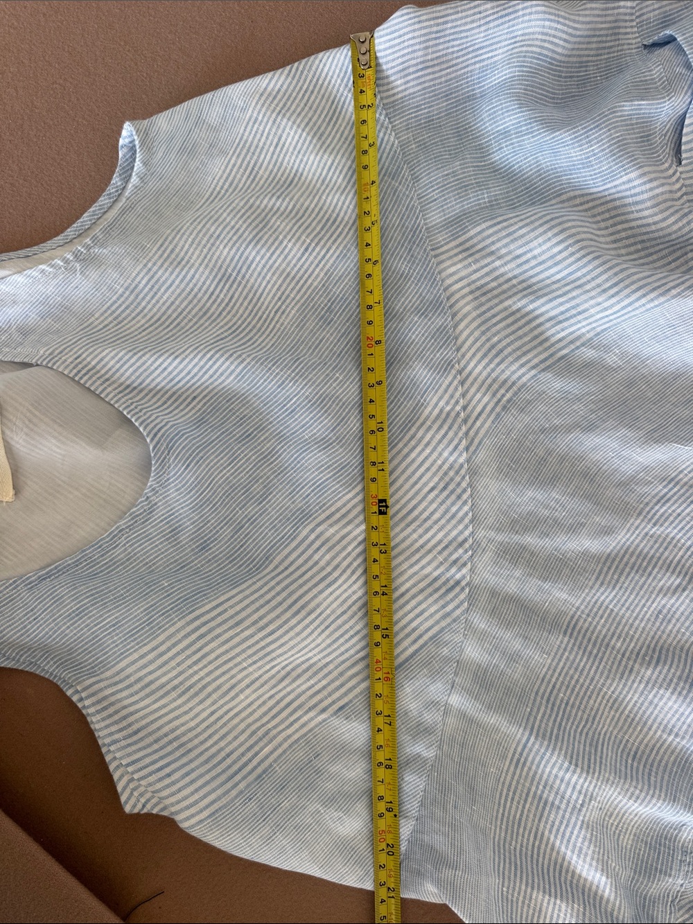 CP Shades Gorsuch Linen Maxi Dress Light Blue White No Size Tag Measure Listed - Picture 14 of 16